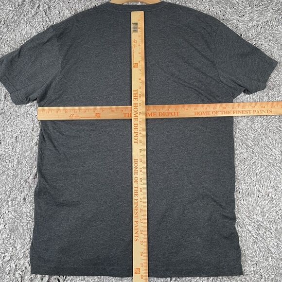 Steel T-Shirt Men's Large Activewear Gray Short Sleeve Gym Training Athletic - Picture 3 of 3